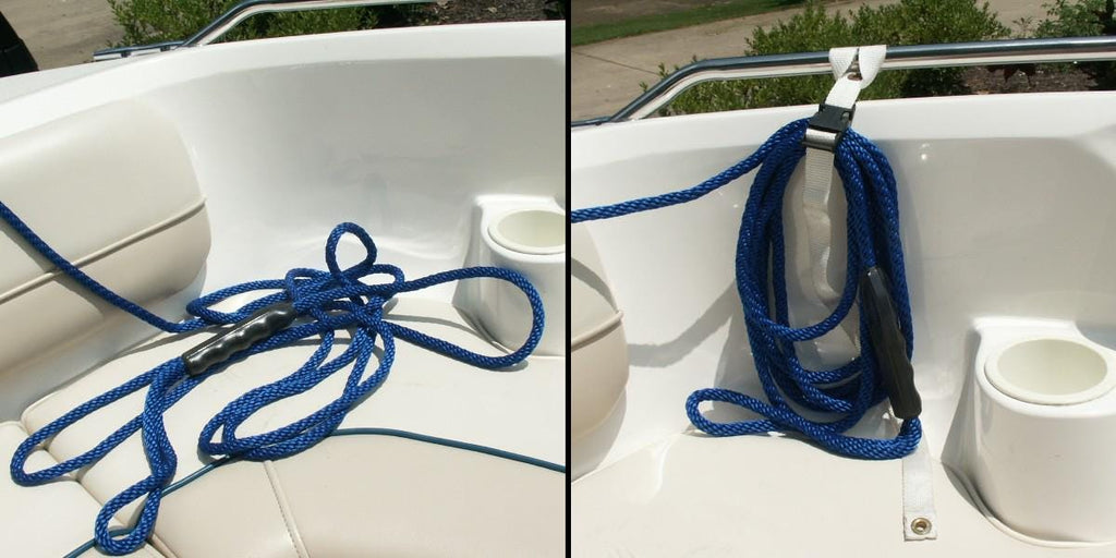Boat Rope and Dock Line Storage Straps, 4-Pack