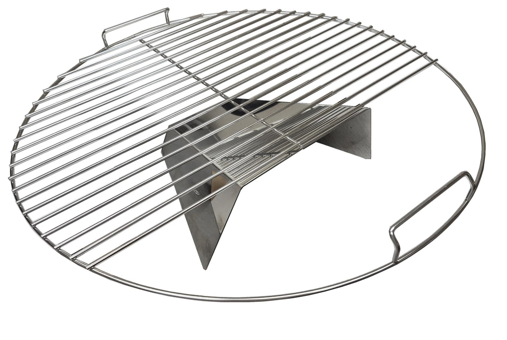 Indirect Cooking Kit with Stainless Steel Grate for 22-Inch Kettle Grills