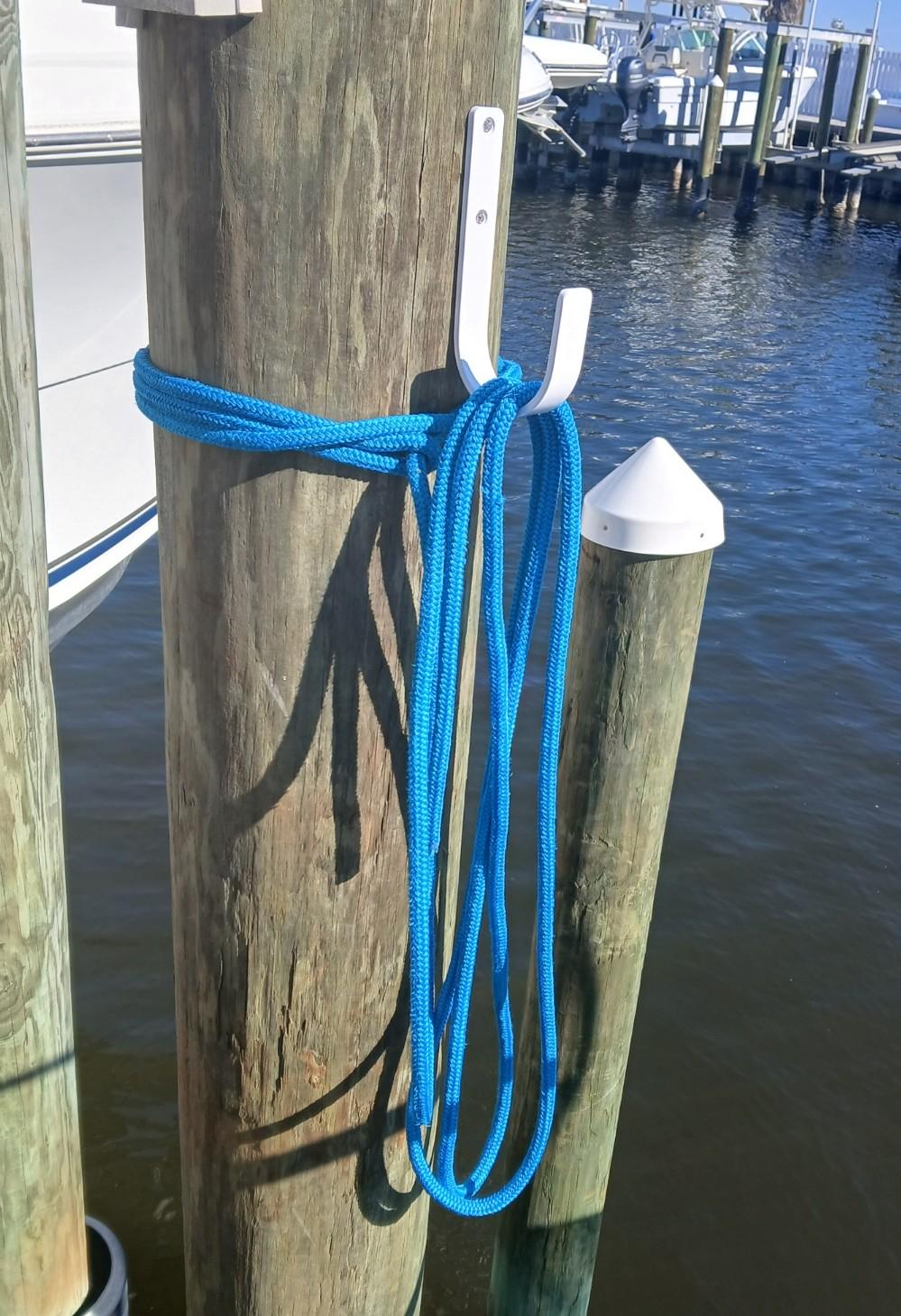 Powder-Coated Aluminum Marine Dock Hooks, Set of 4