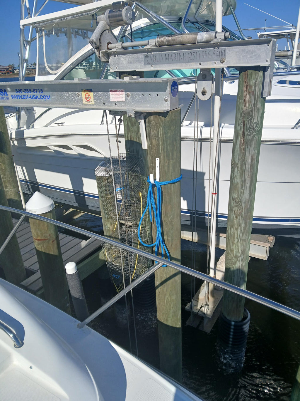 Powder-Coated Aluminum Marine Dock Hooks, Set of 4