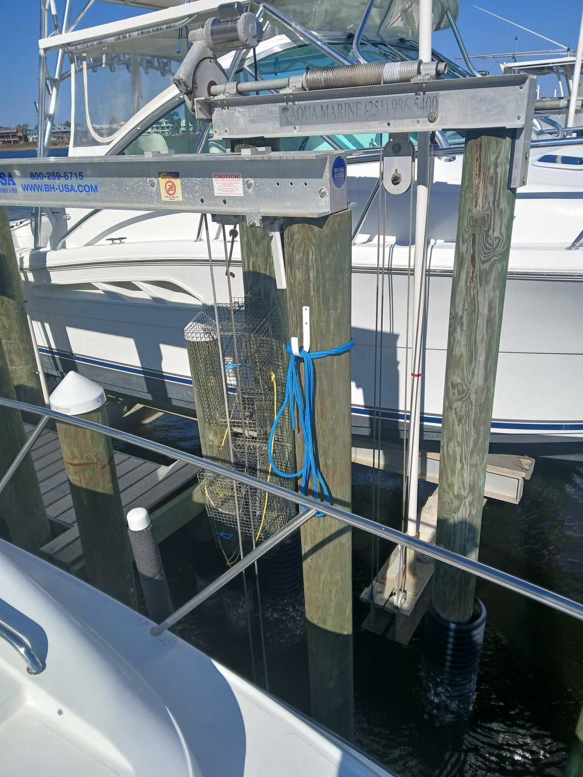Powder-Coated Aluminum Marine Dock Hooks, Set of 4