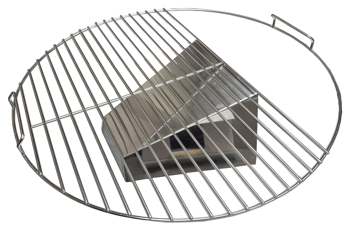 Indirect Cooking Kit with Stainless Steel Grate for 22-Inch Kettle Grills